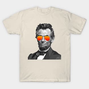 Low Poly Abe Lincoln with Sunglasses T-Shirt